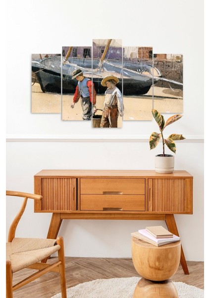Insan Manzarası 5 Parçalı Mdf Tablo