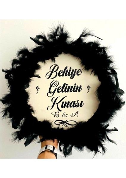 Siyah Tüylü Gelin Tefi 22 cm