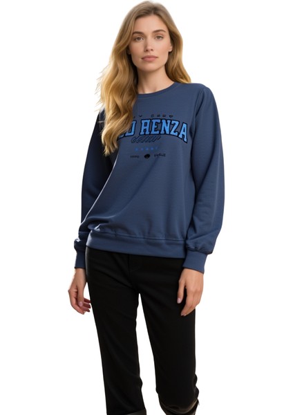 Füme Baskılı Sweatshirt