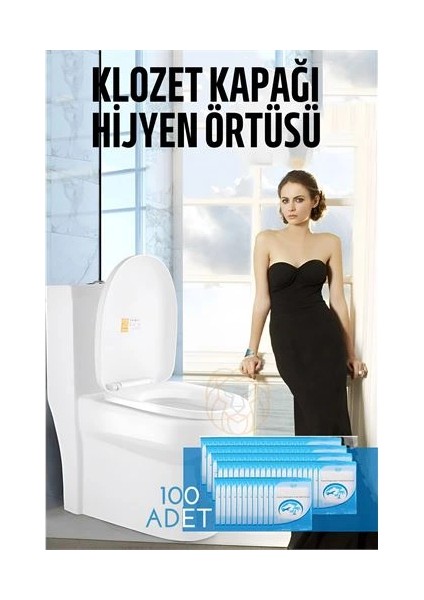 Klozet Kapağı Kılıfı Hijyenik Tek Kullanımlık 100 Adet