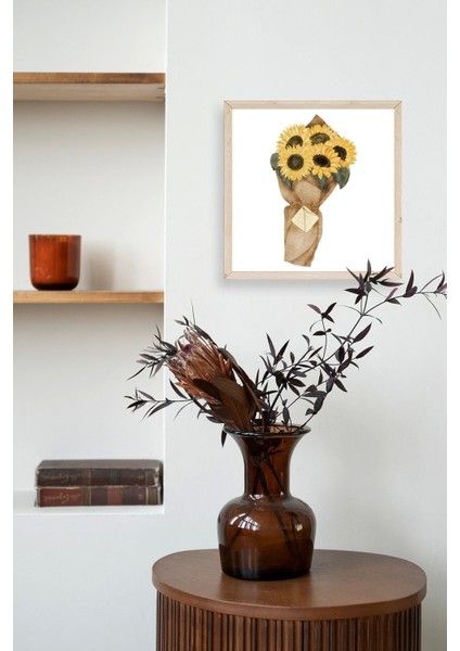 Çiçek Ahşap Çerçeveli Tablo modelleri