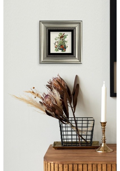 Kuş ve Yapraklar Çerçeveli Taş Tablo fiyatları