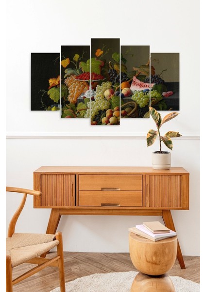 Meyveler 5 Parçalı Mdf Tablo