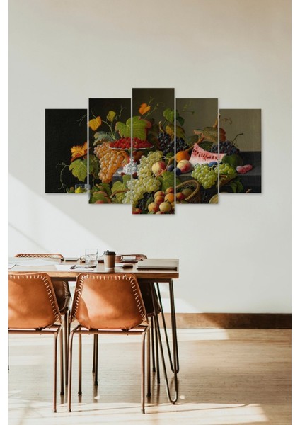 Meyveler 5 Parçalı Mdf Tablo fiyatları