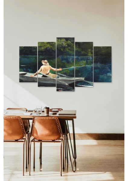 Deniz Manzarası 5 Parçalı Mdf Tablo