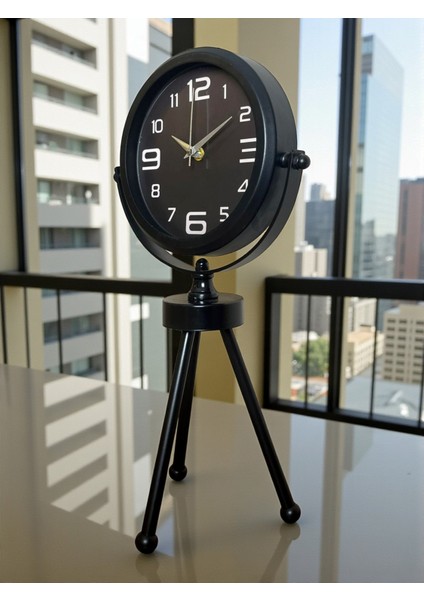 Zentime Siyah Zarif Üç Ayaklı Masa Saati modelleri