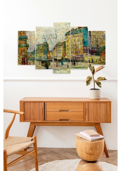 Şehir Manzarası 5 Parçalı Mdf Tablo fiyatları