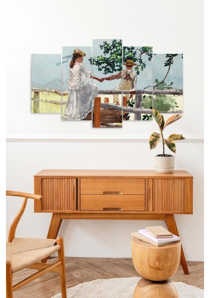 Insan Manzarası 5 Parçalı Mdf Tablo