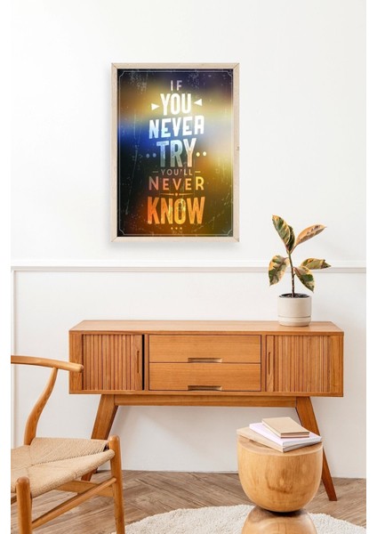 Motto Ahşap Çerçeveli Tablo fiyatları