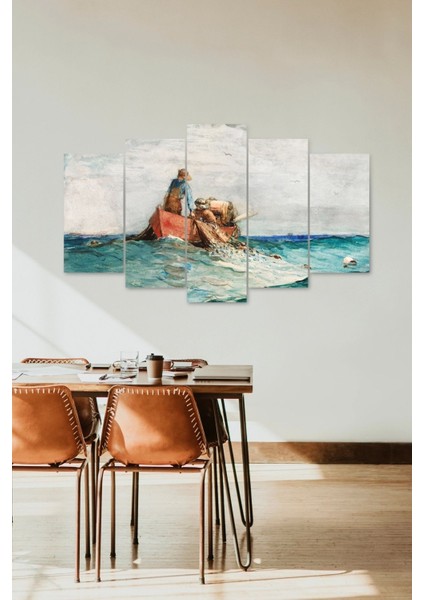 Deniz Manzarası 5 Parçalı Mdf Tablo fiyatları