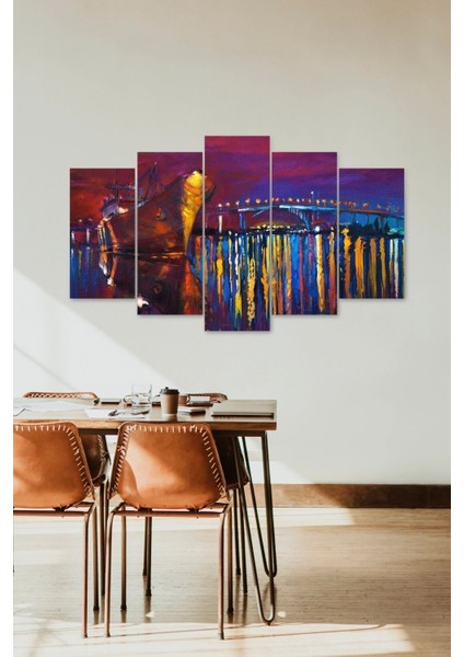 Deniz Manzarası 5 Parçalı Mdf Tablo fiyatları