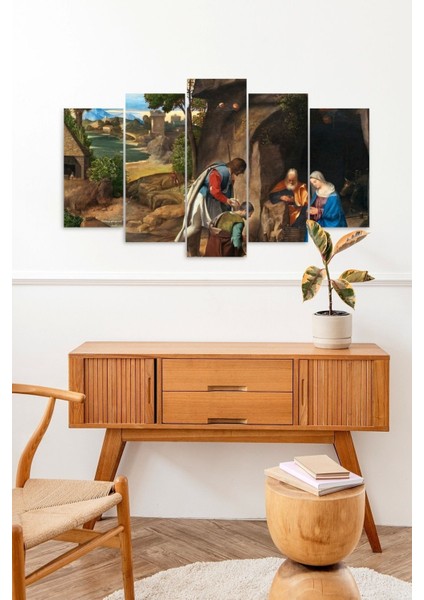 Insan Manzarası 5 Parçalı Mdf Tablo