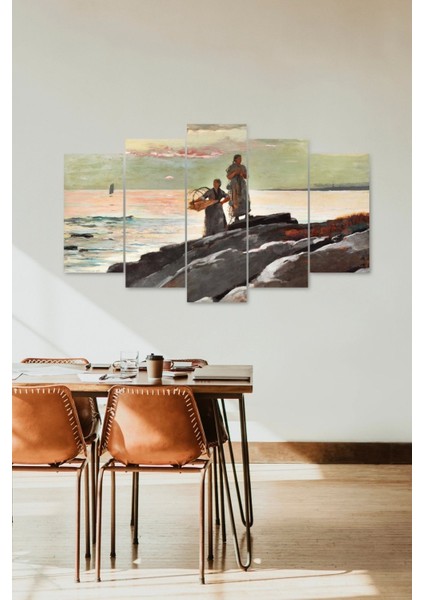 Deniz Manzarası 5 Parçalı Mdf Tablo fiyatları
