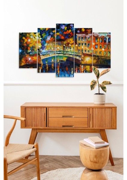 Sonbahar Manzarası 5 Parçalı Mdf Tablo fiyatları