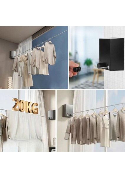 Teleskopik Çamaşır Kurutma Askısı, Pratik Geri Çekilebilir Çamaşır Ipi fiyatları