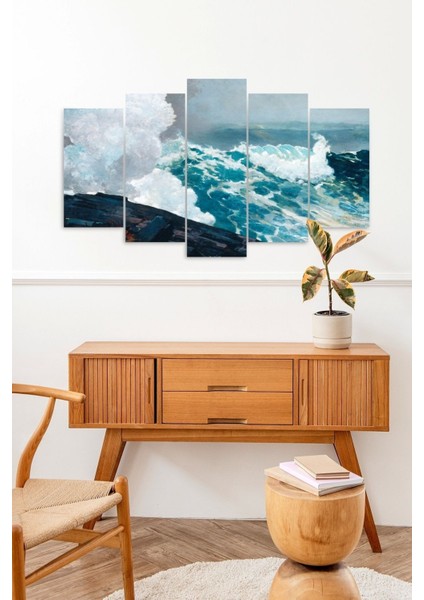 Deniz Manzarası 5 Parçalı Mdf Tablo fiyatları