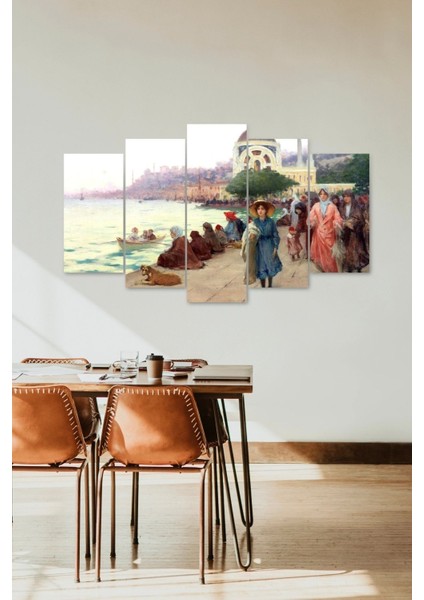 Deniz ve Insanlar 5 Parçalı Mdf Tablo