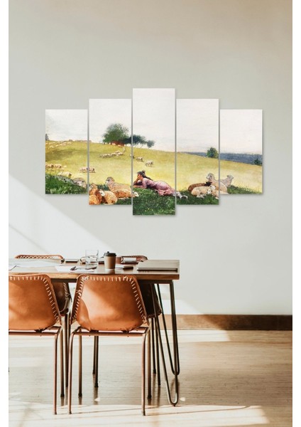 Insan Manzarası5 Parçalı Mdf Tablo