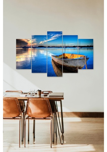 Deniz Manzarası 5 Parçalı Mdf Tablo