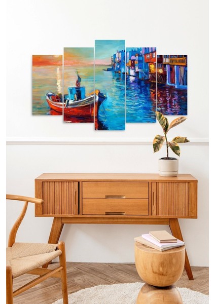 Deniz Manzarası 5 Parçalı Mdf Tablo fiyatları