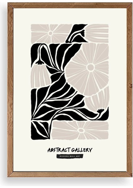 Çiçek Ahşap Çerçeveli Tablo