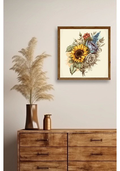 Ayçiçeği Ahşap Çerçeveli Tablo fiyatları