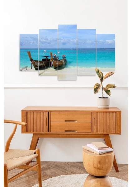 Deniz Manzarası 5 Parçalı Mdf Tablo fiyatları