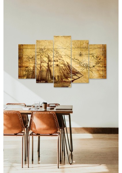 Deniz Manzarası 5 Parçalı Mdf Tablo fiyatları