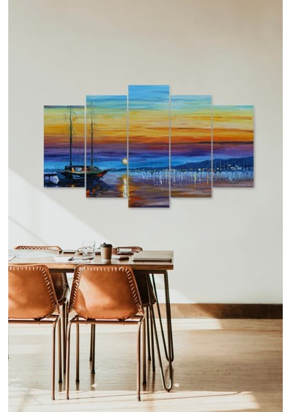 Deniz Manzarası 5 Parçalı Mdf Tablo fiyatları