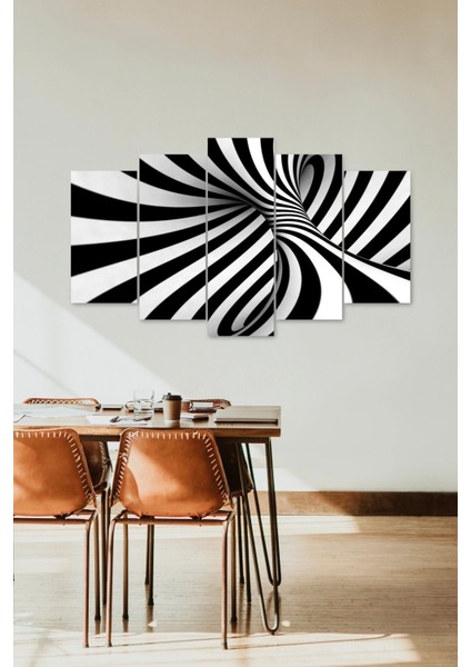 Opalizm Manzarası 5 Parçalı Mdf Tablo