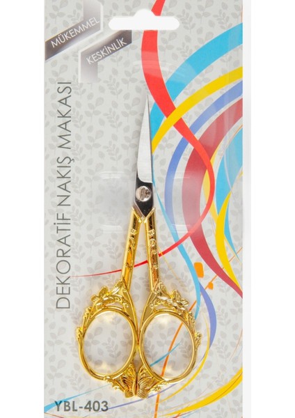 Nakış Makası Dekoratif Altın YBL-403 22
