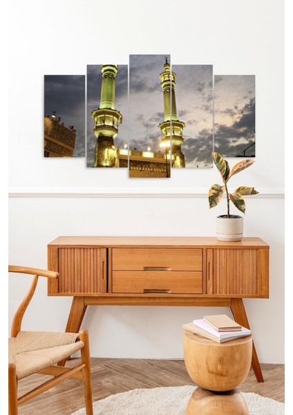 Camii Manzarası 5 Parçalı Mdf Tablo fiyatları