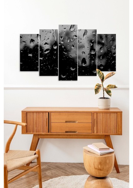 Yağmur Damlaları 5 Parçalı Mdf Tablo