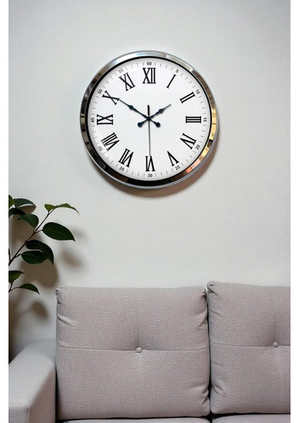 Zentime 40 cm Krom Elegance Duvar Saati