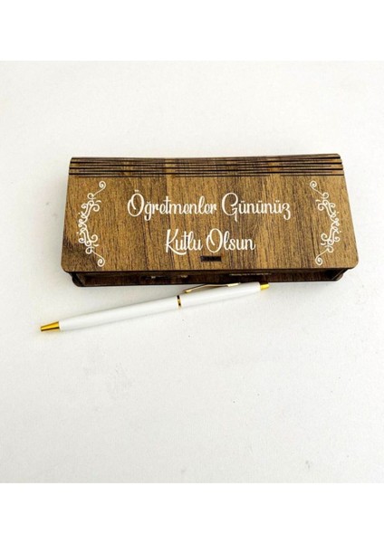 Öğretmenler Günü Tasarımlı Ahşap Kalem Kutusu fiyatları