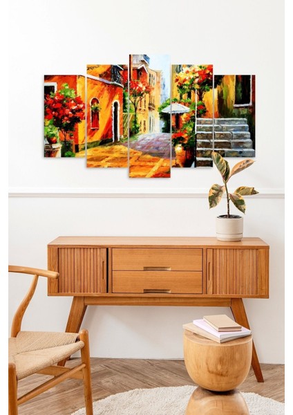 Çiçekler Bahar 5 Parçalı Mdf Tablo fiyatları