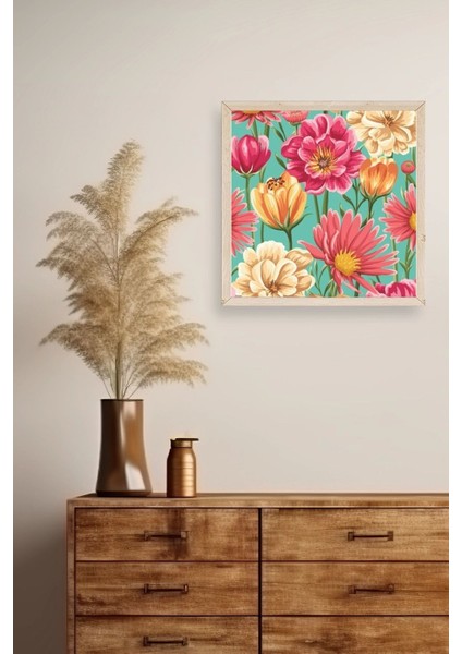 Çiçek Ahşap Çerçeveli Tablo fiyatları