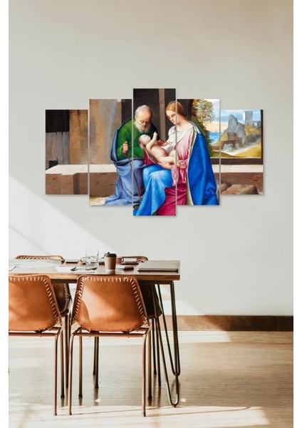 Insan Manzarası 5 Parçalı Mdf Tablo