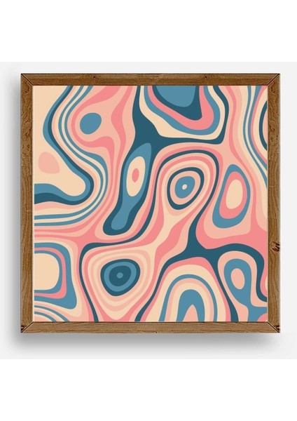 Soyut Ahşap Çerçeveli Tablo