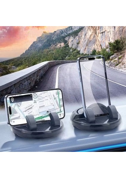 Numaratörlü Güçlü Yapışkanlı 360 Derece Dönebilen Su Geçirmez Araç Içi Telefon Tutucu Plast