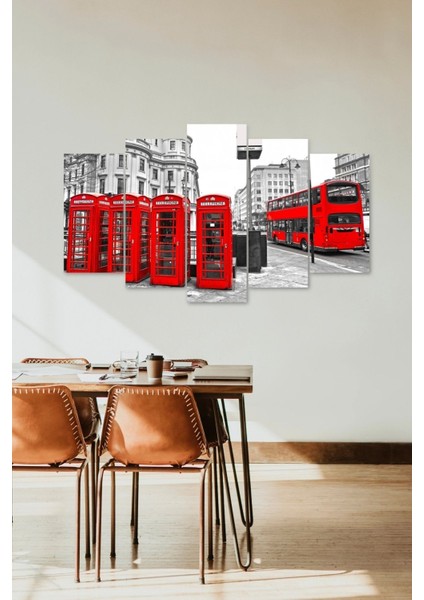 Şehir Manzarası 5 Parçalı Mdf Tablo fiyatları