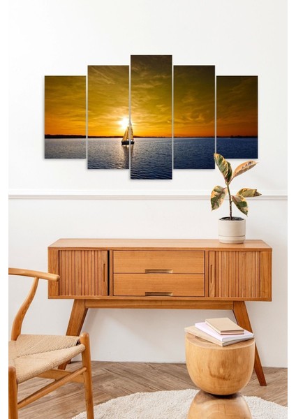 Deniz Manzarası 5 Parçalı Mdf Tablo fiyatları