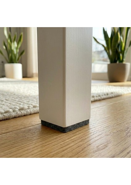 Zemin Koruyucu Keçe 20X20 mm Yapışkanlı (50'li Paket) Masa Sandalye Mobilya Koltuk Ayak Keçesi Kare modelleri