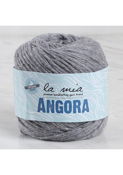 La Mia Angora 50GR Gri El Örgü Ipi - L134 - 33809