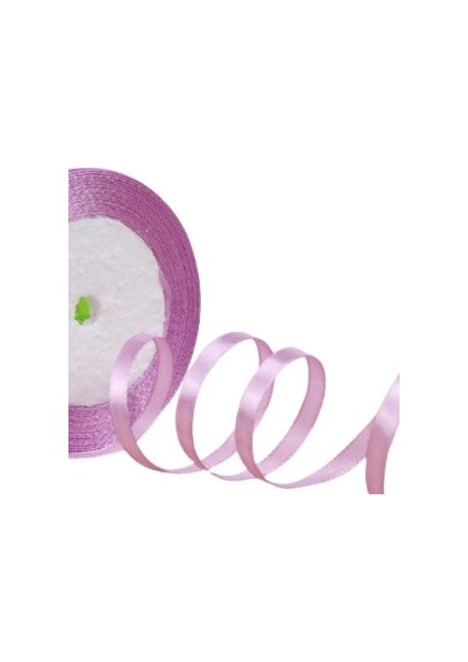 Saten Kurdele 6 mm Lila 2 Metre