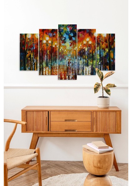 Deniz Manzarası 5 Parçalı Mdf Tablo