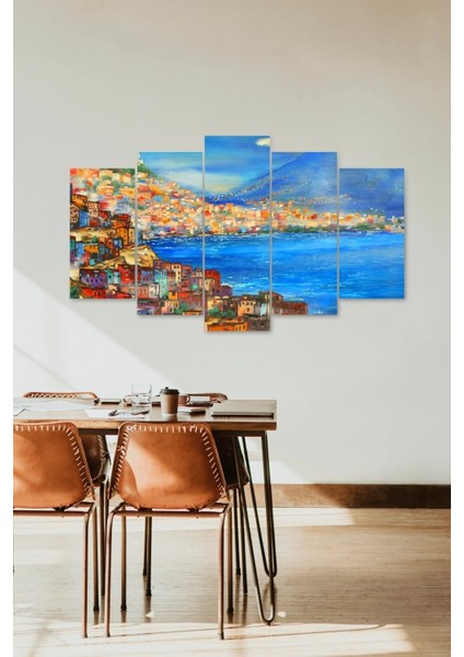 Deniz Manzarası 5 Parçalı Mdf Tablo