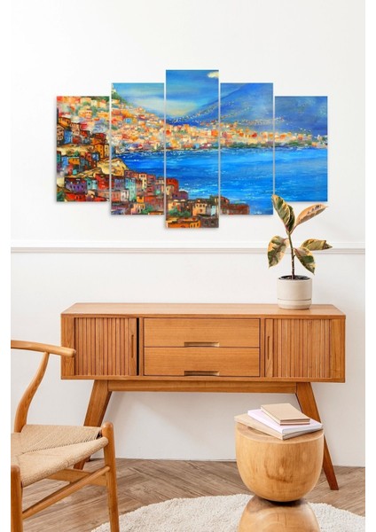 Deniz Manzarası 5 Parçalı Mdf Tablo fiyatları