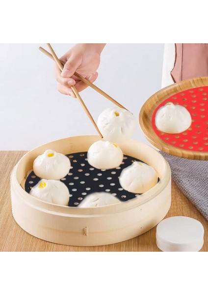 Siyah Isıya Dayanıklı Yıkanılabilir Silikon Fırın ve Airfryer Yuvarlak Pişirme Matı 2 fiyatları