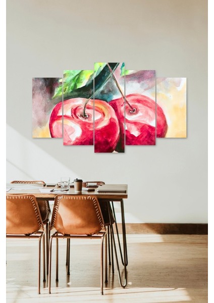 Kiraz 5 Parçalı Mdf Tablo